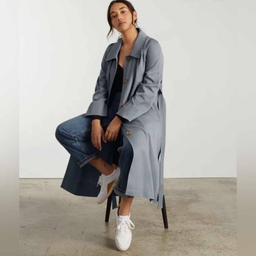 Everlane Gathered Drape Trench Coat